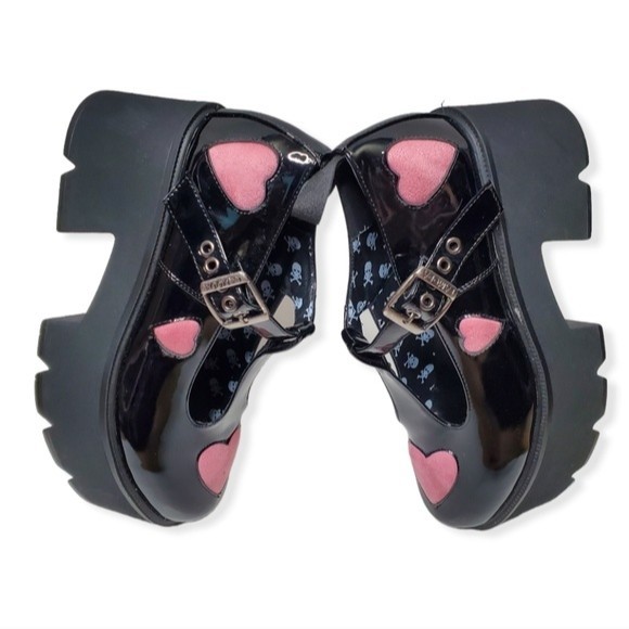 Dolls Kill Shoes - Chunky Platform MaryJane Stole My Heart Shoes Size 8